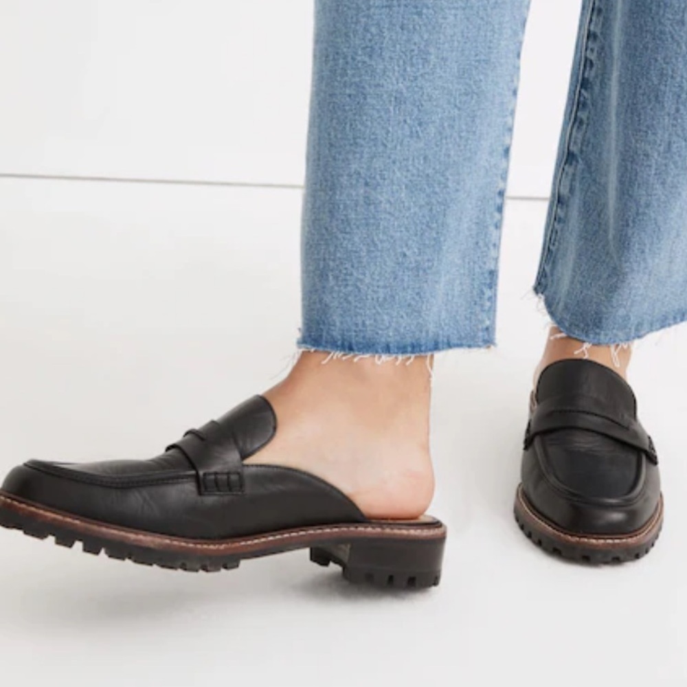 Madewell The Corinne Lugsole Loafer Mule black 11